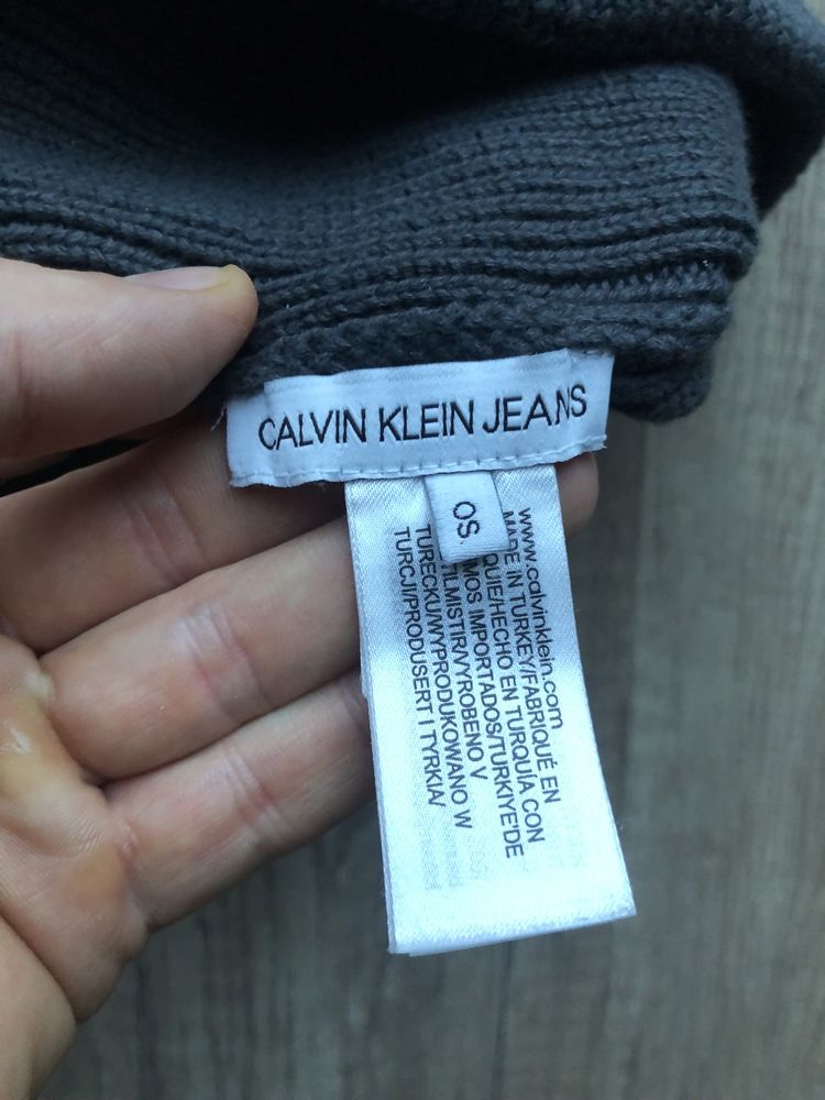 Czapka zimowa bawełniana Calvin Klein