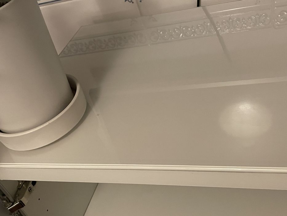 Ikea BESTA 2 modulos branco c/ vidro  painel superior