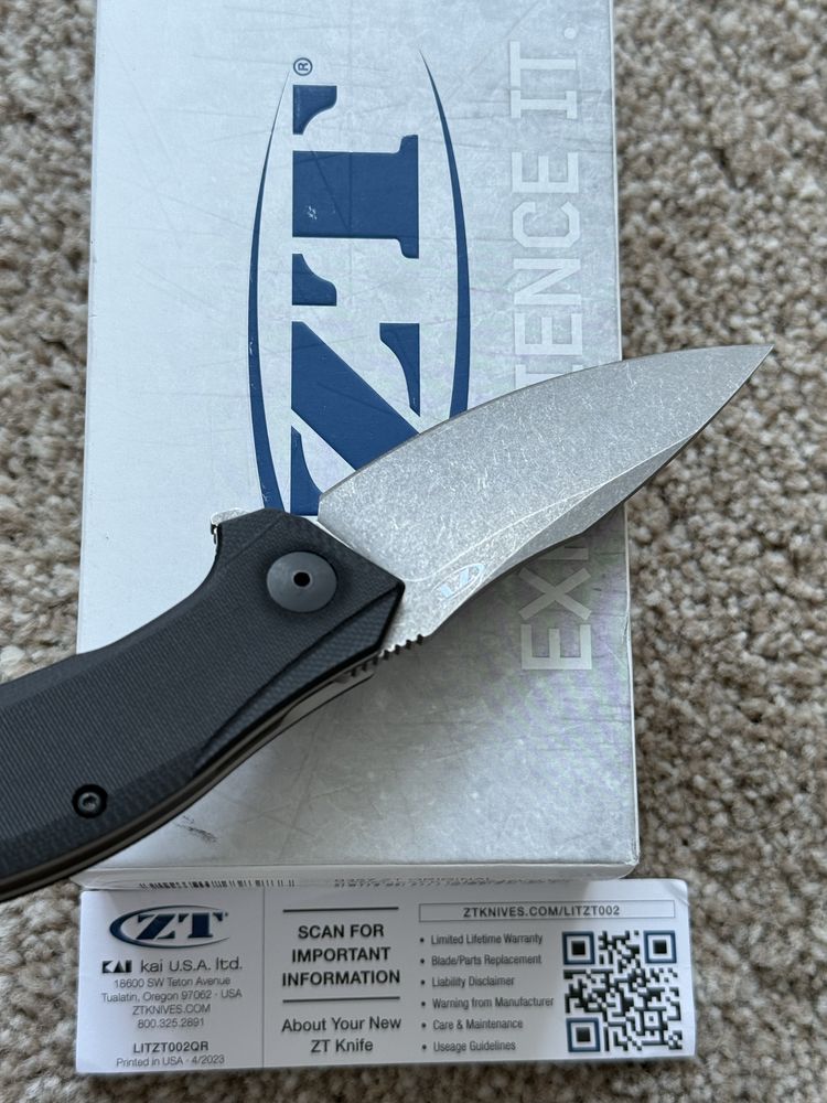Складний ніж Zero Tolerance 0357 G10 CPM S45VN ser 9941. Оригінал!