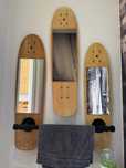 Arte de Parede Decorativa em Madeira - Skate (74x20 cm)