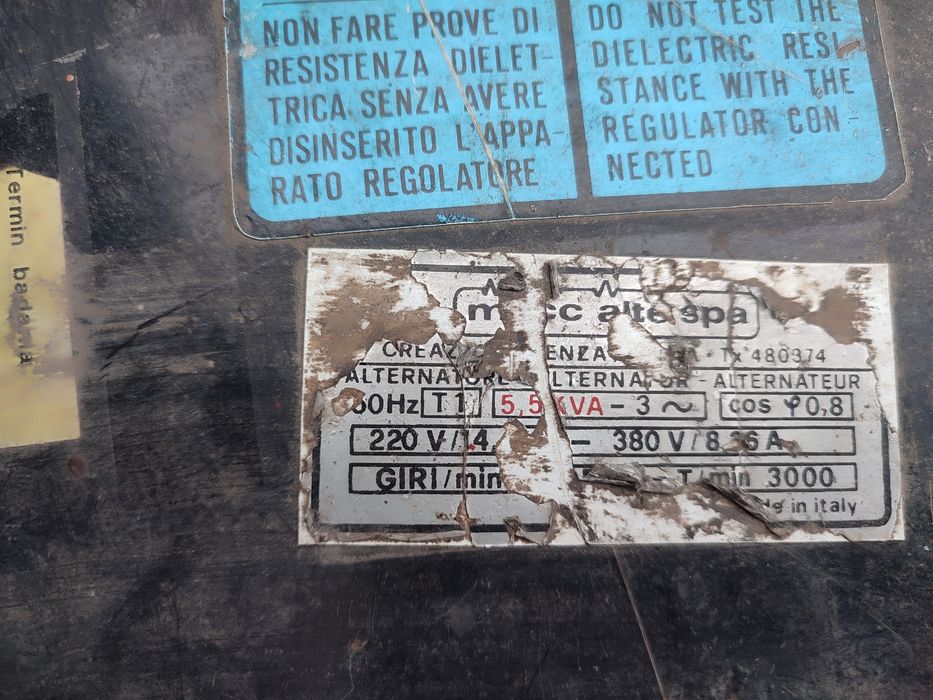 Agregat prądotwórczy 5.5 Kva acme