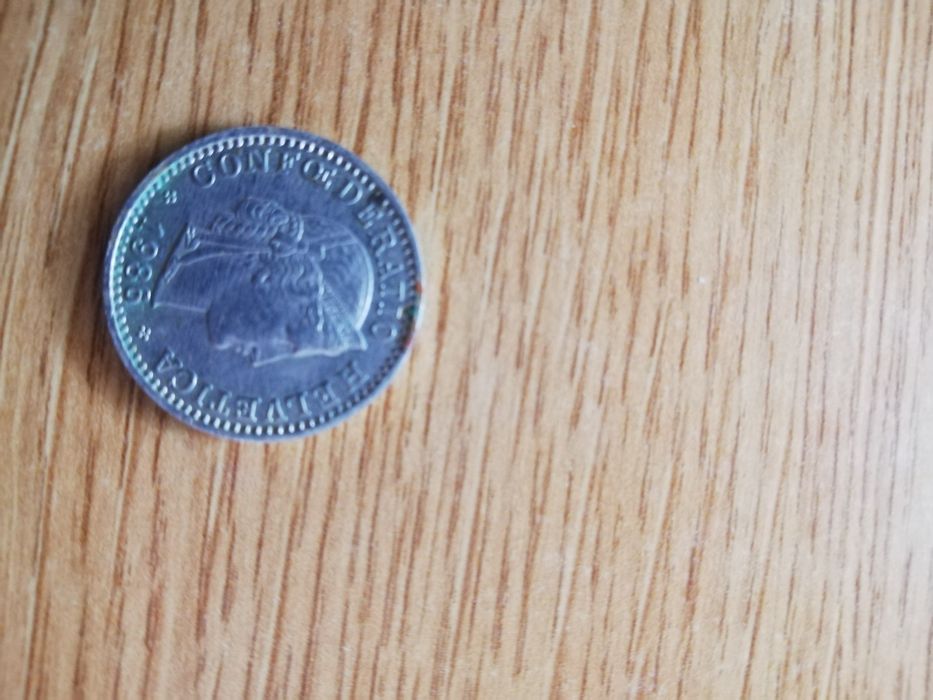 Moeda 20 francos suíços 1986