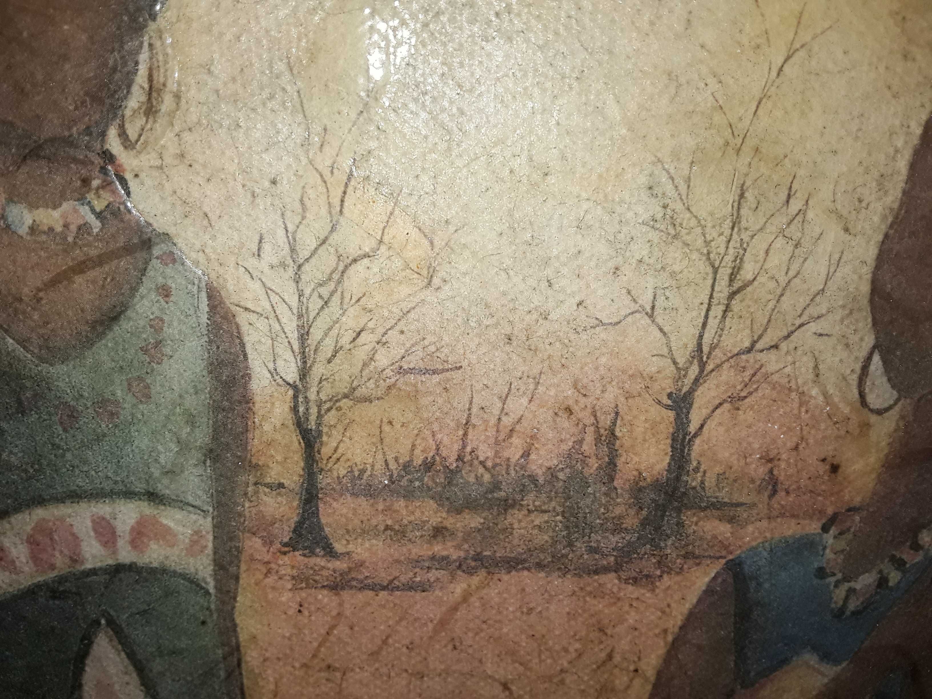 Pintura sobre tela quadro assinado bonitos detalhes