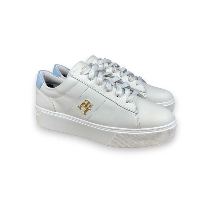 Sneakersy Tommy Hilfiger Platform Court r 39 – skórzane ze złotym logo