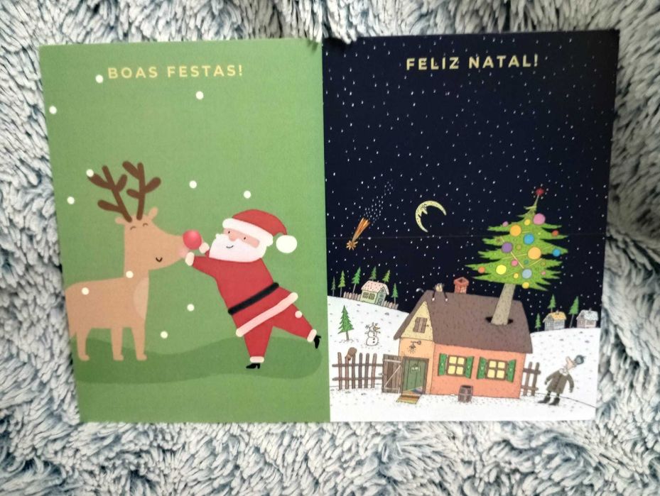 Postais de Natal - 3 designs diferentes