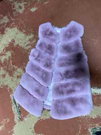 Меховая жилетка из искусственного меха для девочки
