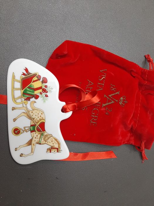 Pendentes novos cavalo e trenó 'Christmas magic' em porcelana Vista Al