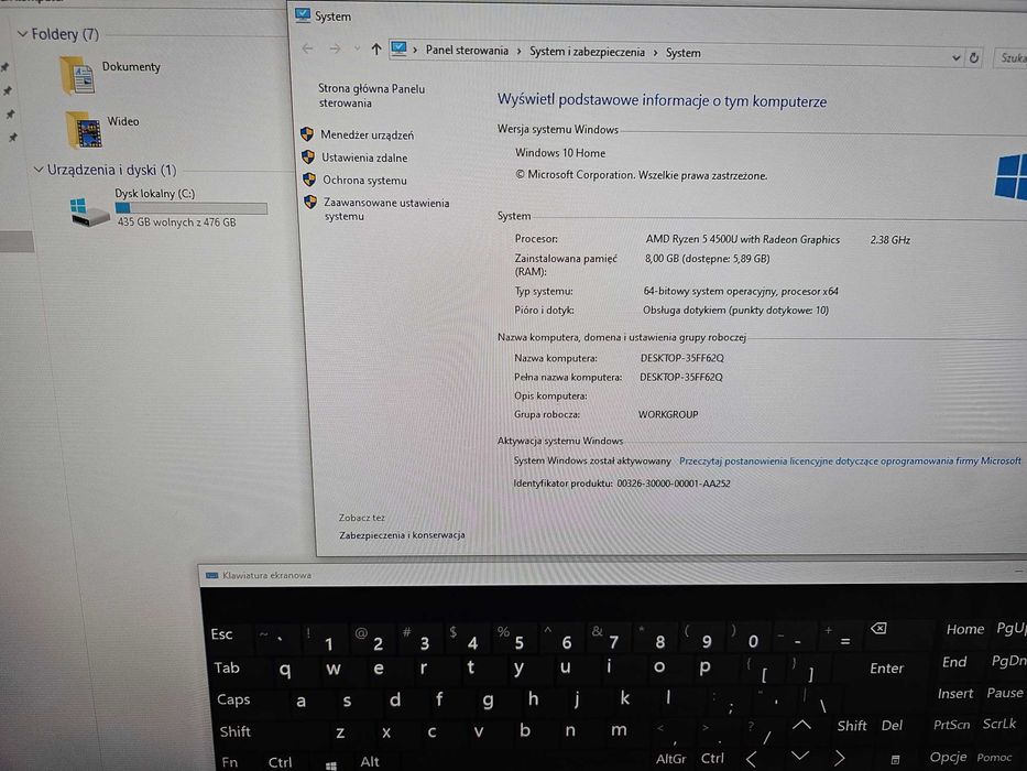 Komputer HP All-in-One PC = dotykowy ekran 27 cali