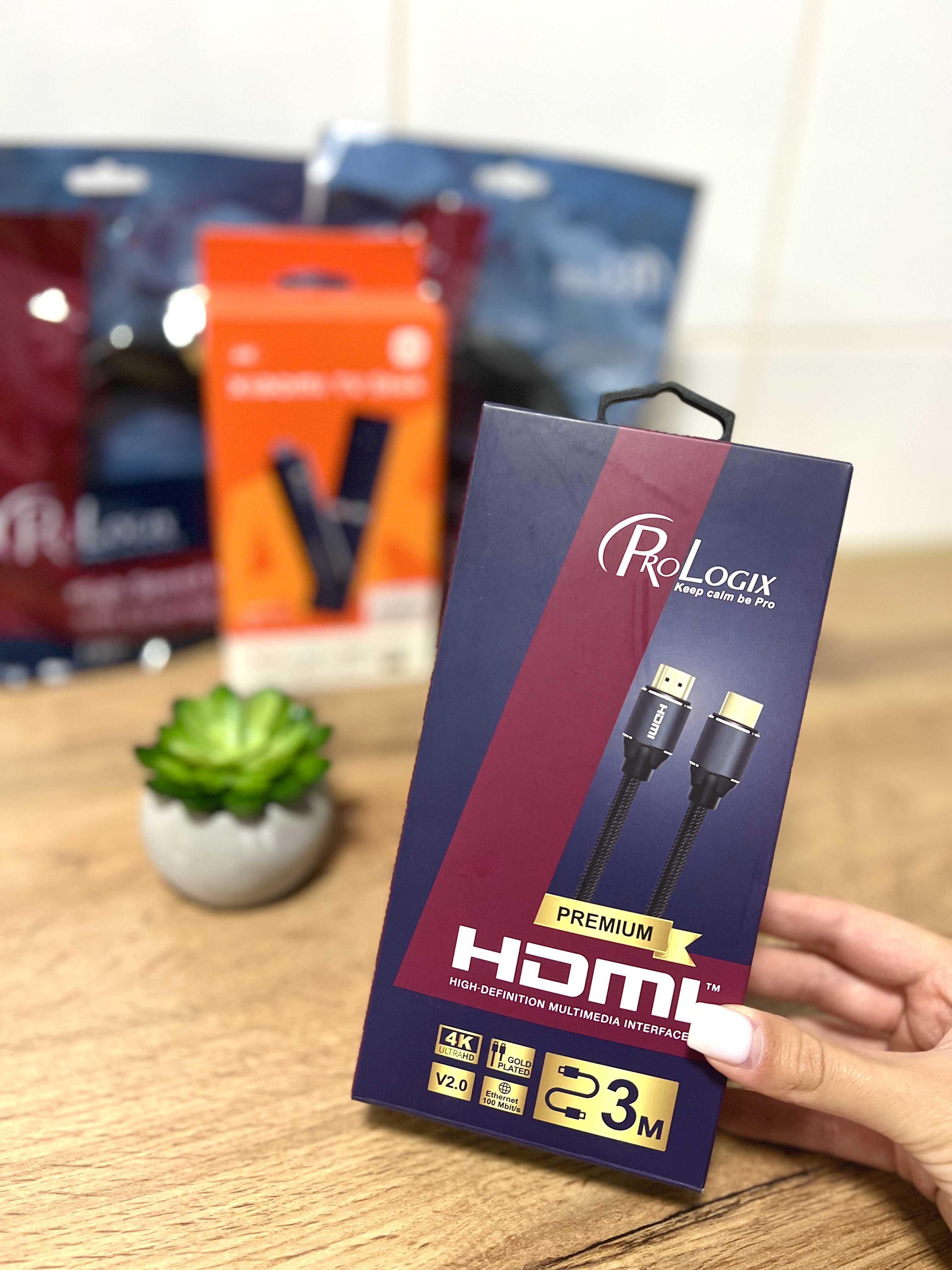 Кабель шнур HDMI V2.0 4K 3м Prologix Premium  дуже гарної якості