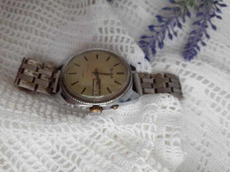 Слава Slava часы СССР наручные с металлическим браслетом мужские