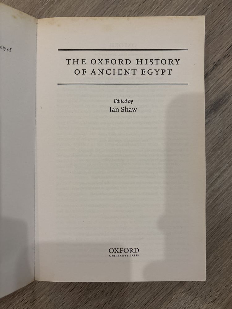 Oxford History of Ancient Egypt