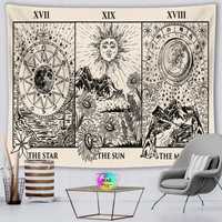 Тканинний плакат 90×75 см з сонцем, місяцем і зорею