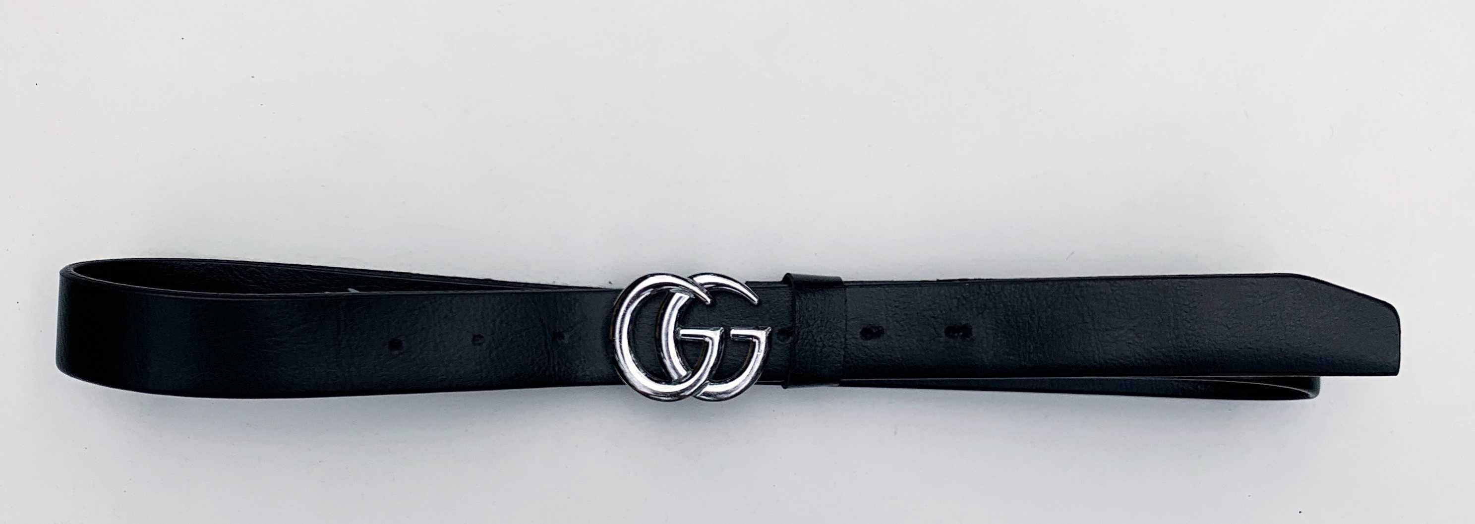 Pasek Gucci Czarny Logo 106 cm Klamra