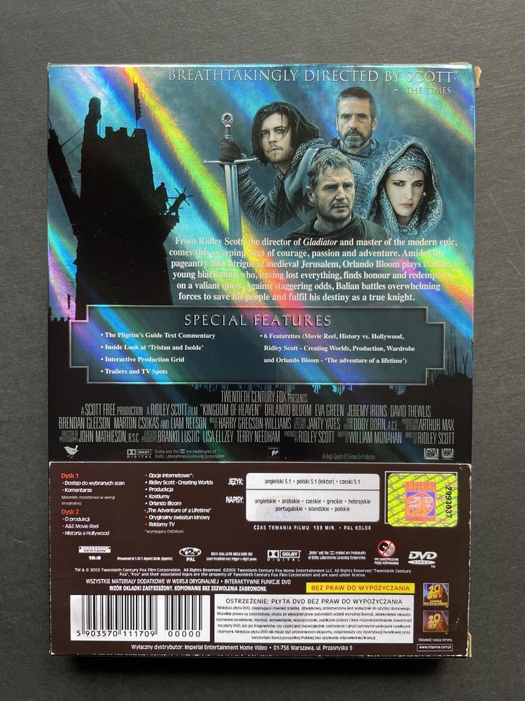 Królestwo niebieskie (Kingdom of Heaven) film DVD edycja specjalna