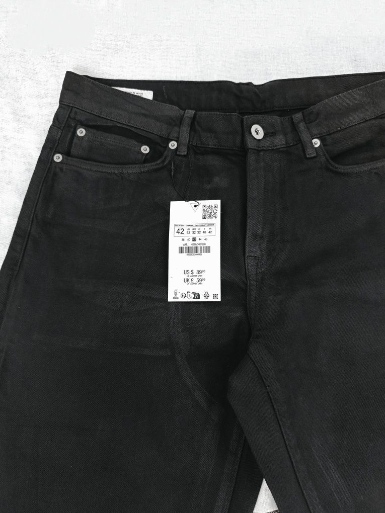 Spodnie jeansowe męskie z woskowanym wykończeniem Slim Fit • Zara