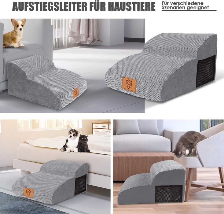 Schody dla małych psów Myiosus 2 stopniowe antyposlizgowe