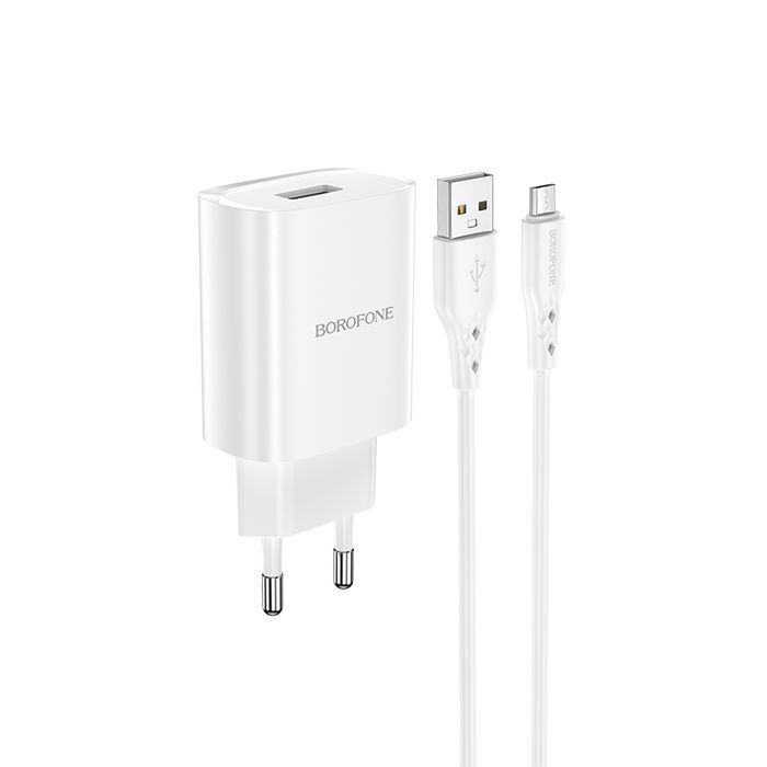 Ładowarka sieciowa BN1 Innovative - USB - 2,1A z kablem USB na Micro