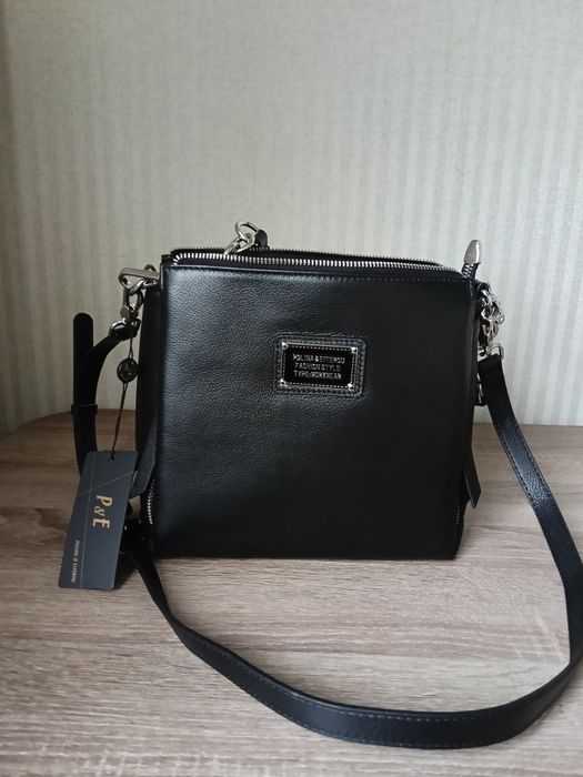 Нова шкіряна сумка Polina & Elterou кожаная сумка женская