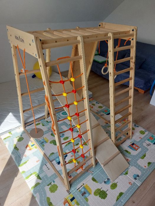 Plac Zabaw Drewniany dla Dzieci do Domu Domowy Dziecięcy 146x120x120