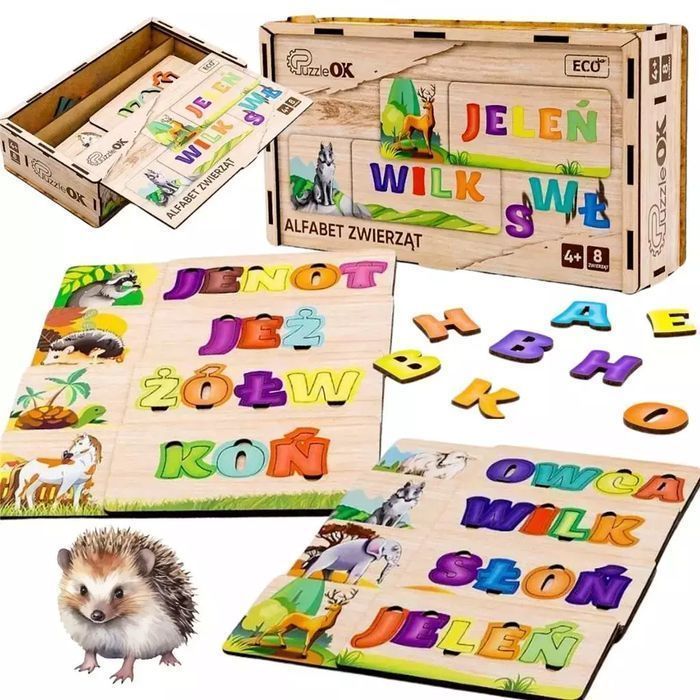 Puzzle alfabet zwierzat. PuzzleOK