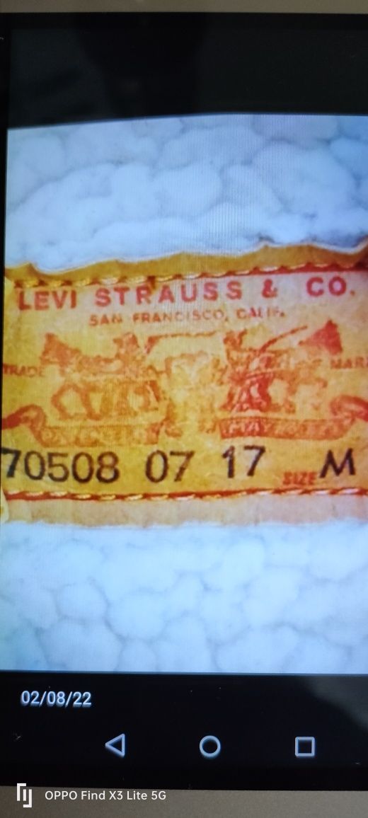 Blusão de ganga Lewis Strauss,de 1981 .