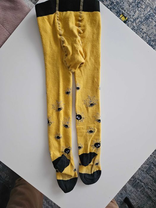 Rajtuzki rajstopy 98-104 Halloween pająki