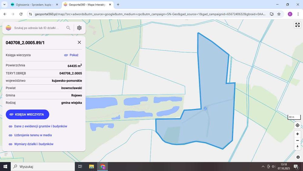 Sprzedam działkę rolną (łąka)