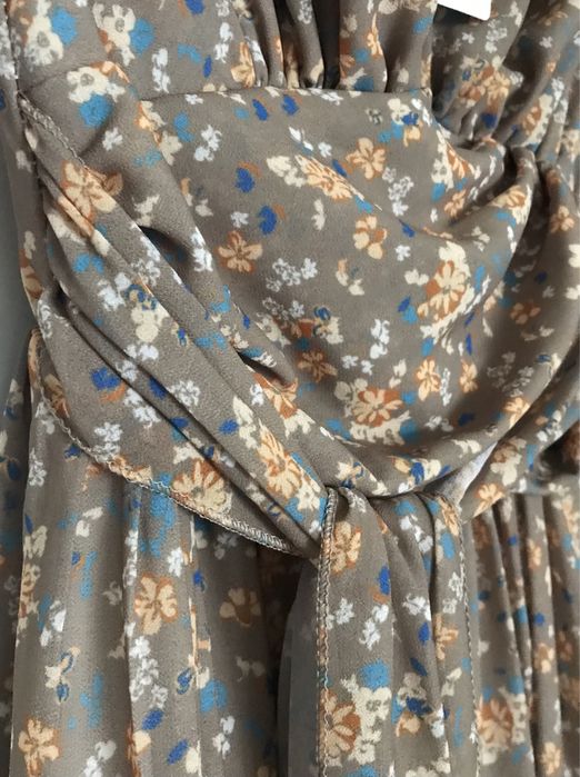 Długa sukienka w kwiaty retro vintage Dollyglamshop