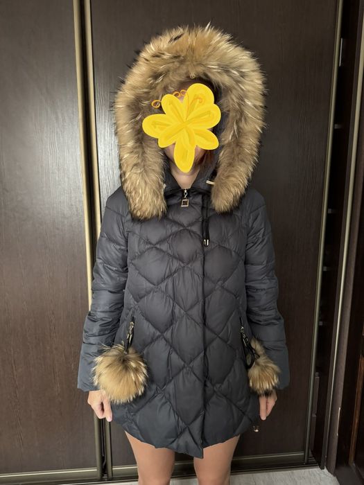 Жіночий пуховик CHANEVIA колір графіті розмір 38