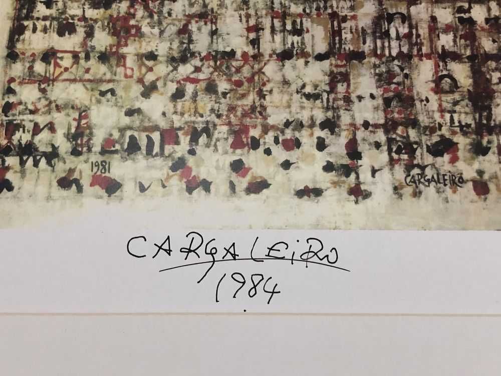 CARGALEIRO Reproduçao litográfica assinada manualmente pelo artista