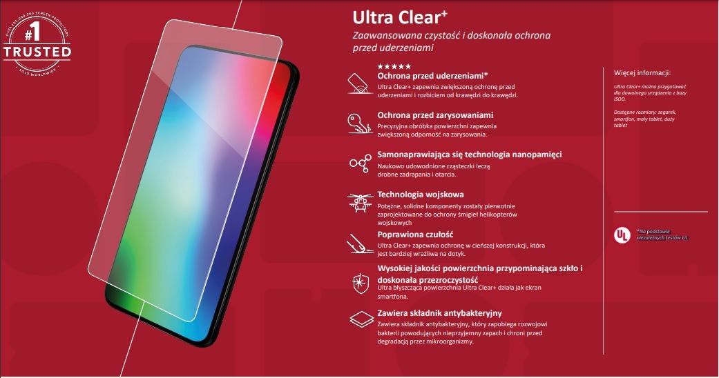 Folia Ochronna ZAGG Ultra Clear+ do Garmin EchoMap UHD 72sv