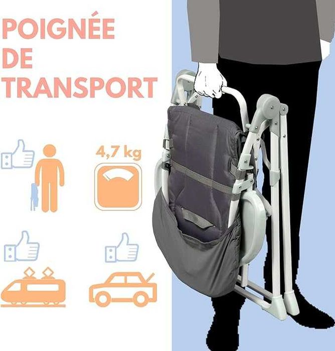 kompaktowe składane krzesełko do karmienia dla dzieci lekkie Bambisol