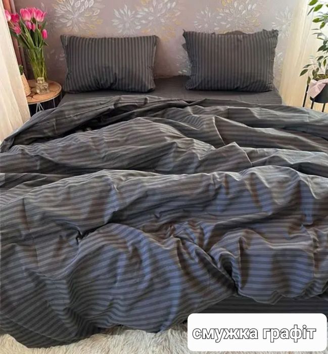 Постільна білизна бязь голд люкс смужка / однотон