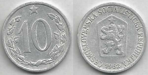 Czechosłowacja 10 halerzy 1962