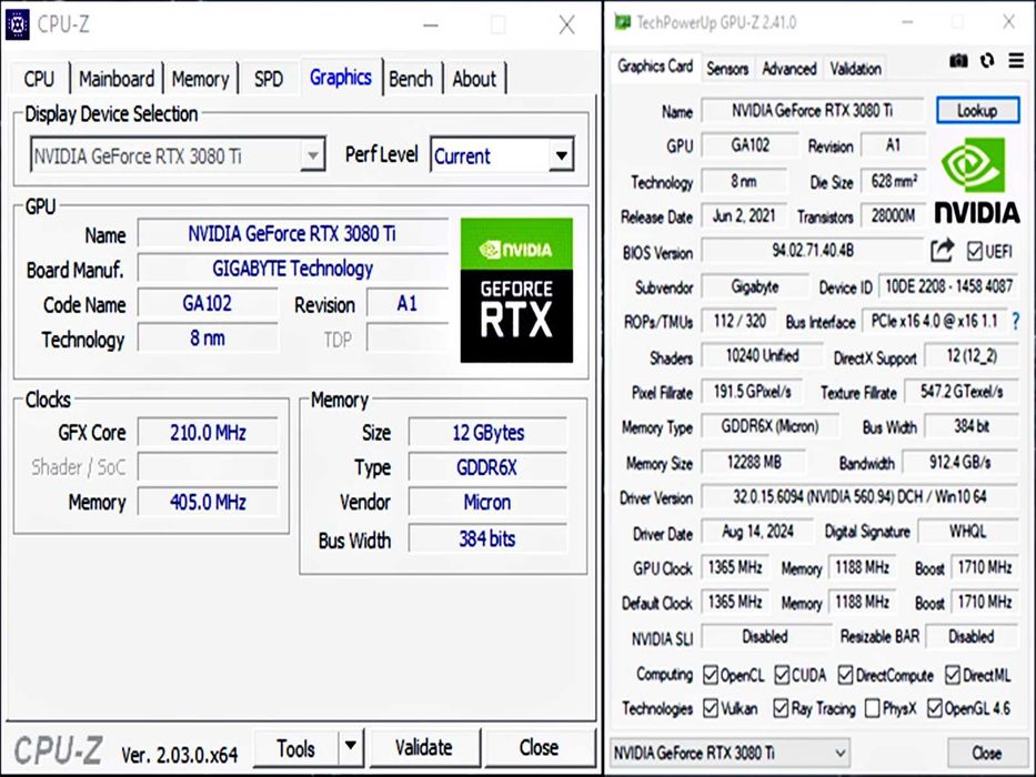 GigaByte 12GB RTx 3080 - Karta graficzna