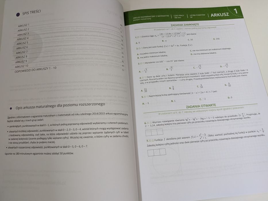 Arkusze maturalne Dariusz Kulma Jak zdać maturę rozszerzoną z matematy