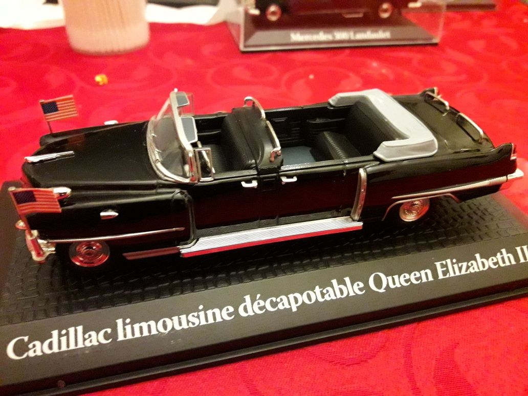 Carro miniatura colecção Presidentes Cadillac Limo Queen Elizabeth