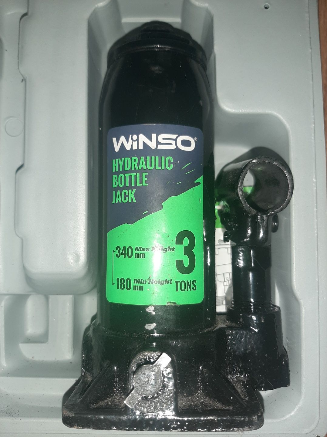 Домкрат гідравлічний Winso 3т 180-340 мм пляшкового виду у кейсі (1703