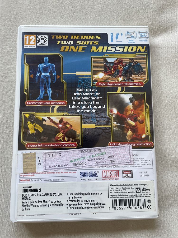 Jogo do Iron Man 2 para a Wii