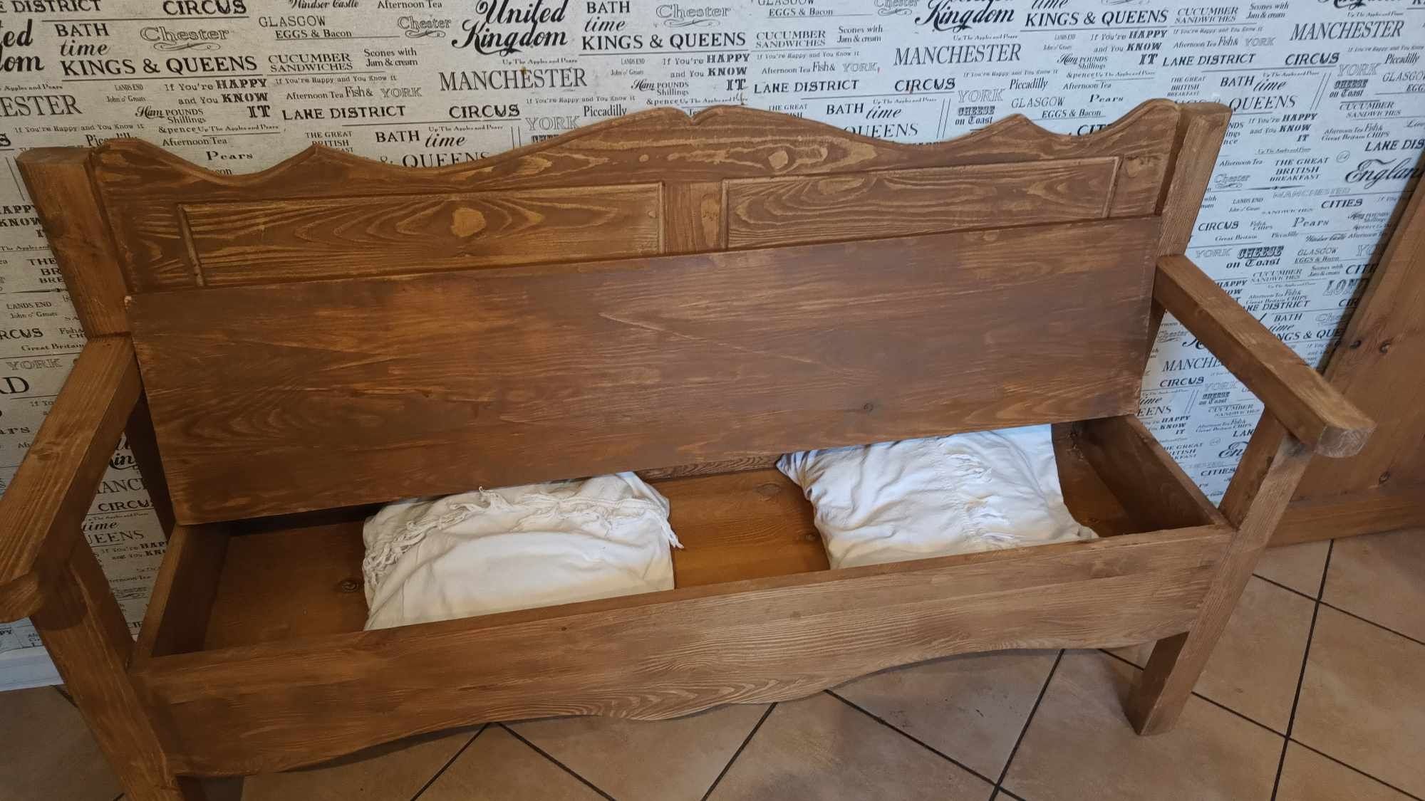 Ławka w stylu prowansalskie wiejskim farmhous shabby Chic szlabanek
