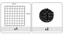 Kojec dla szczeniaka Wybieg Modułowy 1 element 35x35 CZARNY