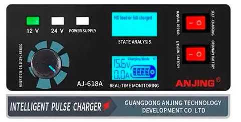 Импульсное зарядное устройство ANJING AJ-618A 400Вт 12В 30А 24В 15А