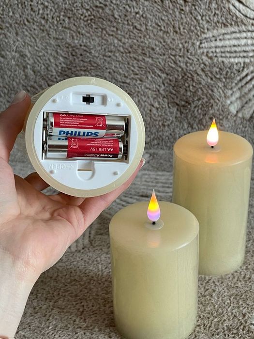Свічки на батарейках LED свічки (3 шт.) з пультом нові