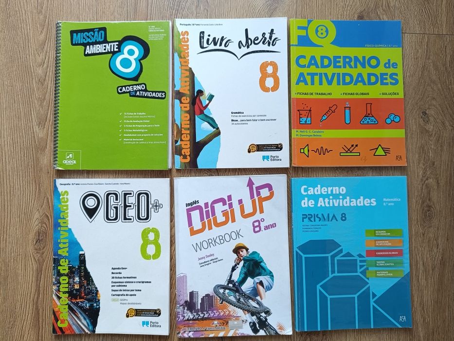 Cadernos de atividades do 8° ano