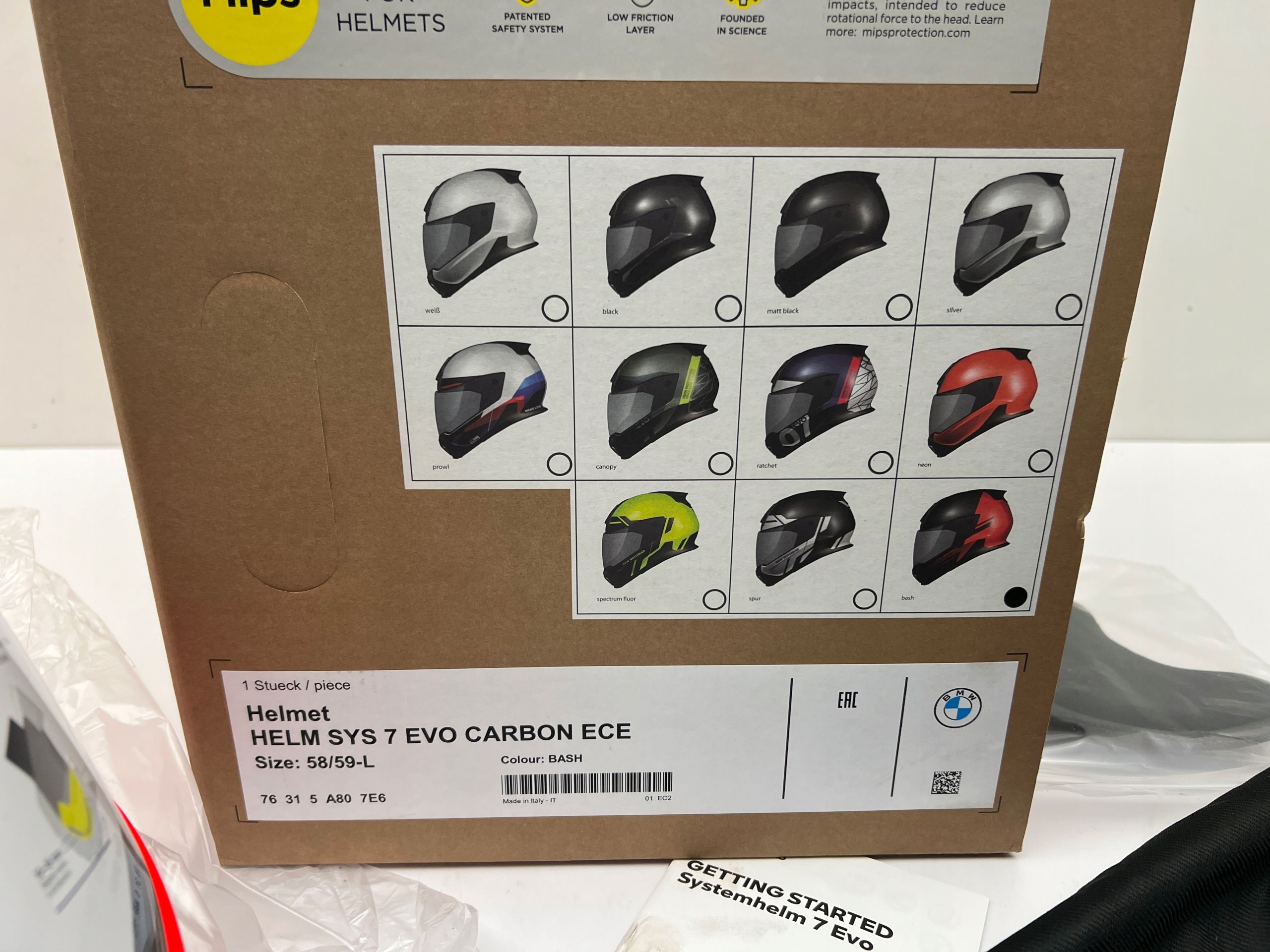BMW System 7 Carbon Evo Kask Motocyklowy Bash oryginał Oem l Nowy