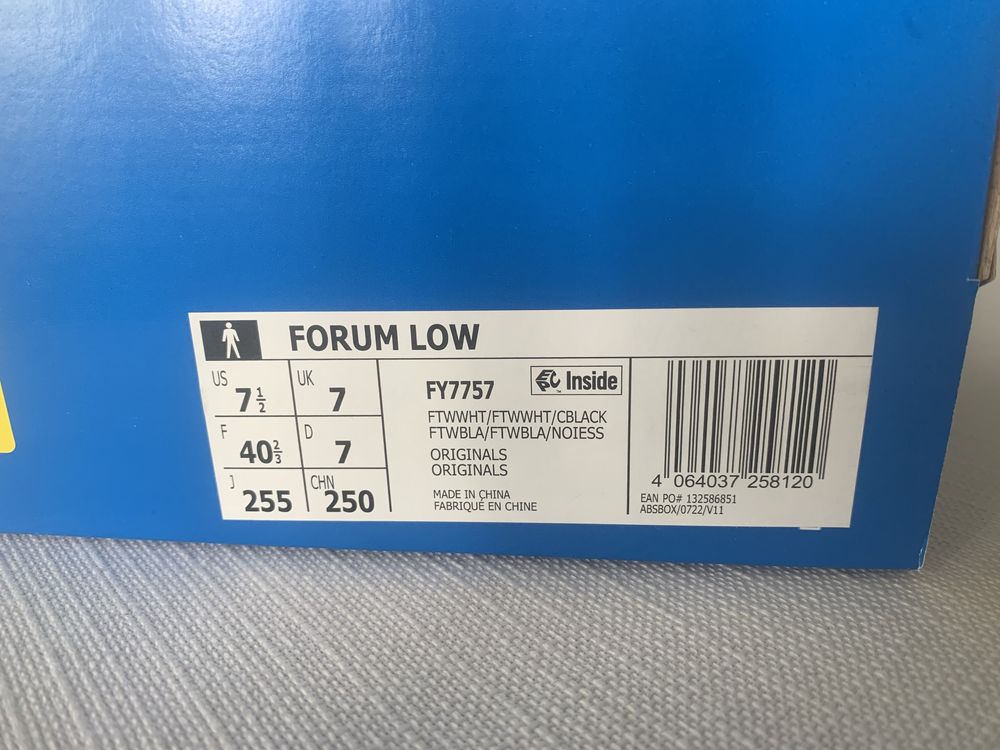 Adidas Forum Low 40 i 2/3 bialo czarne