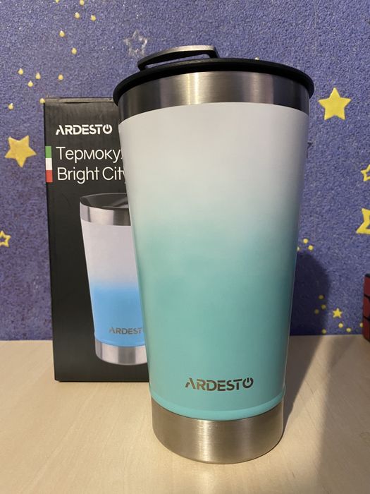 Термостакан Ardesto Bright City 470 мл блакитний