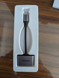 Adaptador UGREEN USB-C/ para Headphone Jack 3.5mm+USB-C