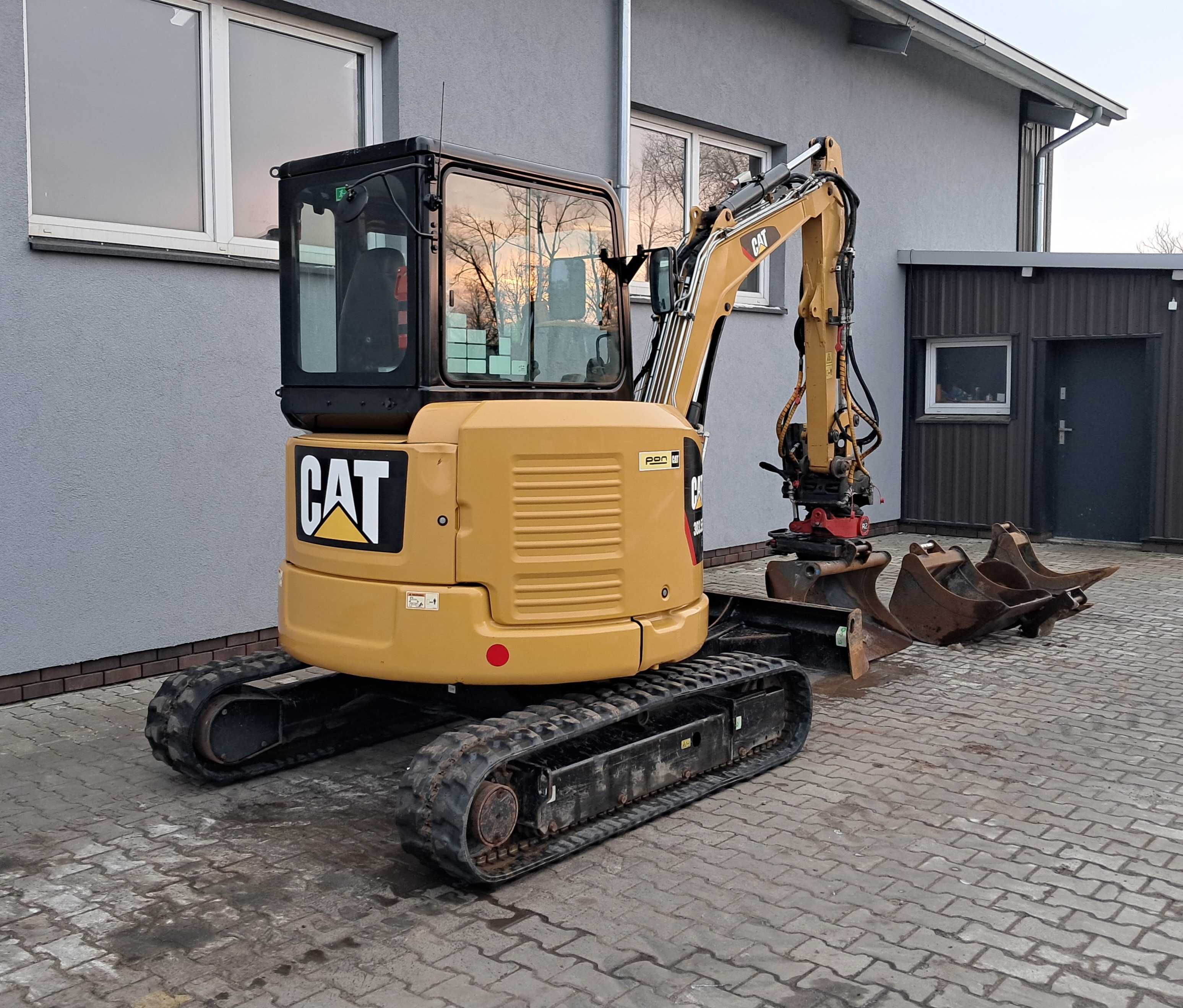CATERPILLAR 303.5 ECR FULL! Rototilt R2 Szczypce 5szt Narzędzi Klima