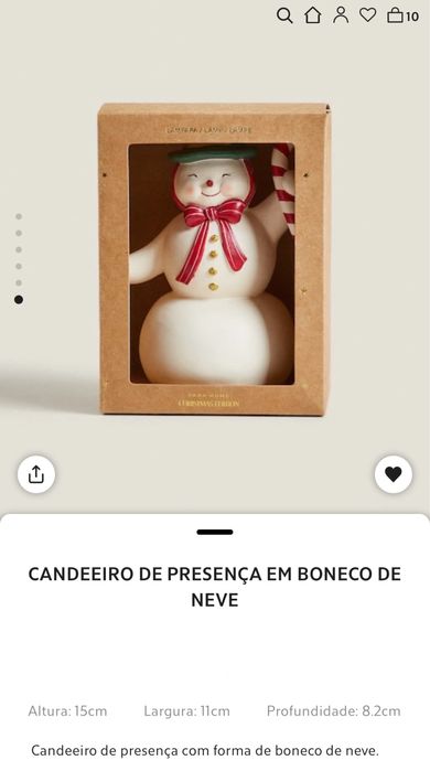 Candeeiro De Presença Em Boneco De Neve Zara Home NOVO